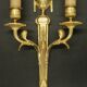 Pair of large Louis XVI style wall lights from the 19th century - gilded bronze
