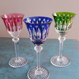 6 Saint Louis lined crystal wine glasses, Tommy model