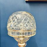 Antique art deco crystal boudoir lamp