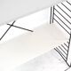 Tomado floor shelf in shades of gray