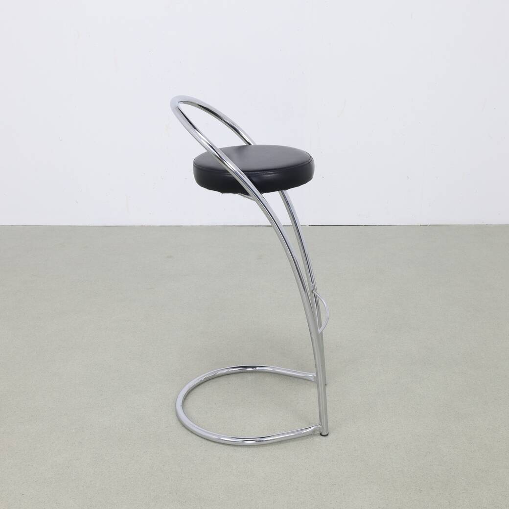4x Barstool in Chrome, 1980s Italy