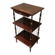 Small table in mahogany, leather and brass