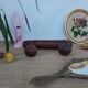 Coat rack 2 wooden hooks vintage
