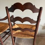 Pair of brutalist armchairs