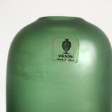 Venini Murano Italian glass bottle "Velati" serie 1981