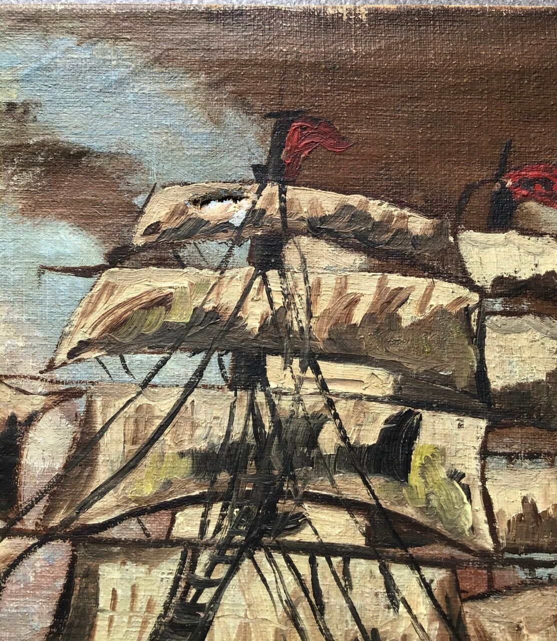 Ancient painting, Marine early 20th century