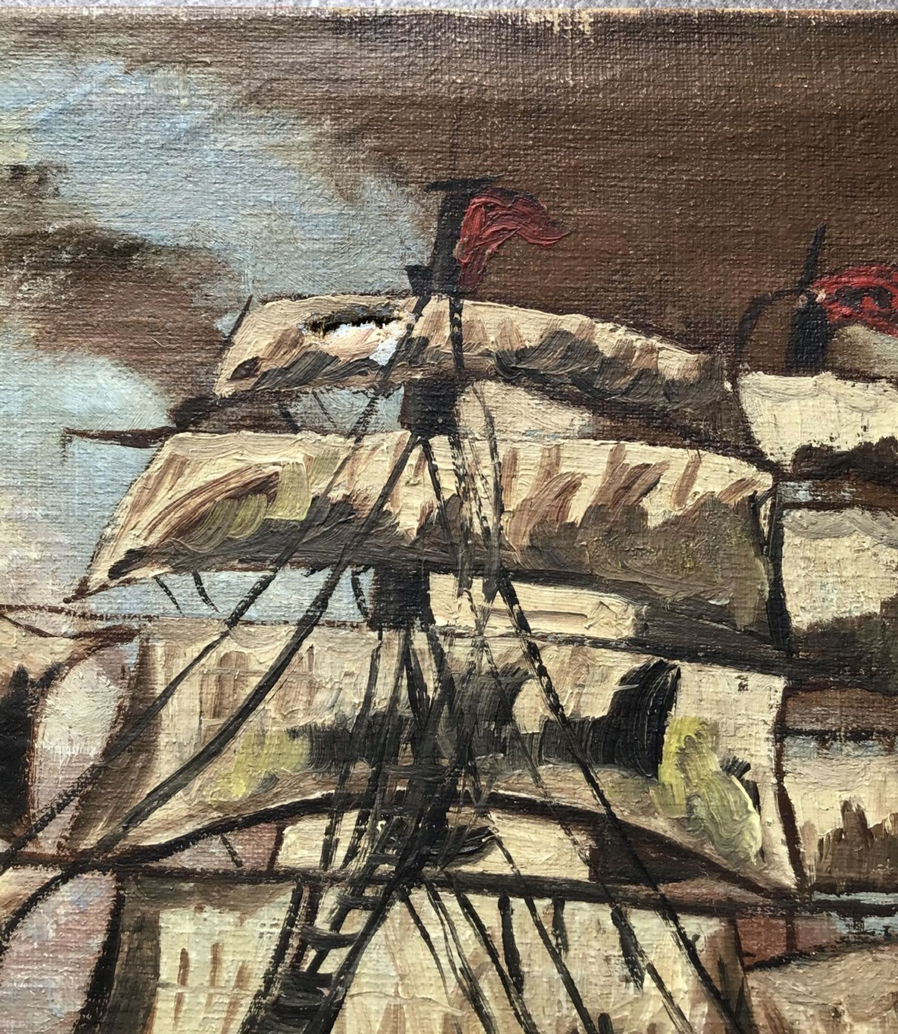Ancient painting, Marine early 20th century