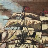 Tableau ancien, Marine début XX siècle