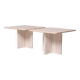 Pair of postmodern travertine coffee tables, Italy, 1980s
