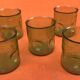 Années 1970 (lot 3) 5 verres à orangeade Verre bullé et coloré