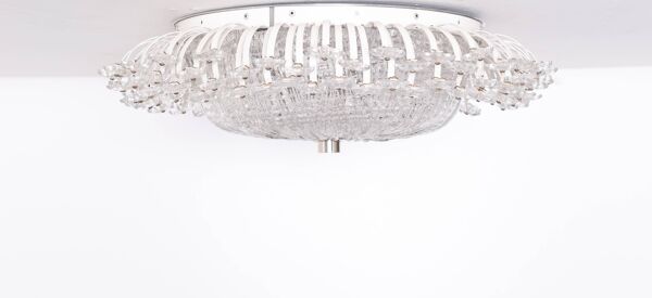 Plafonnier floral moderne du milieu du siècle Emil Stejnar, années 1960, Autriche
