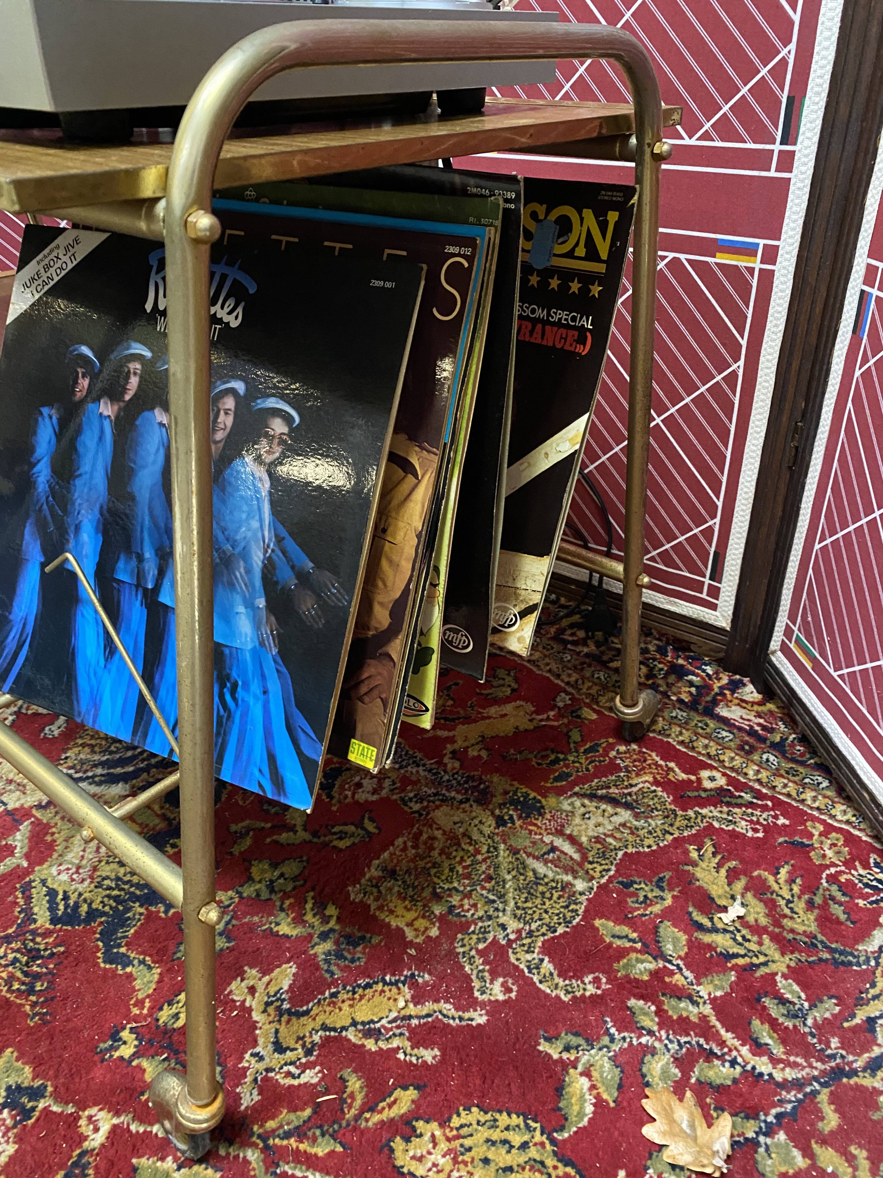 Service range vinyls trolley on wheels of the 70's