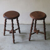 Pair of tripod stools