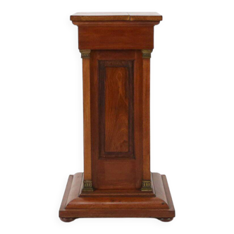 Console ou piédestal en laiton et bois de style antique du XXe siècle