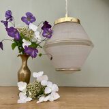 Vintage art deco globe pendant light in granite glass and gold