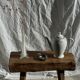 Vase soliflore blanc en verre