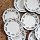 Lot 10 assiettes plates Badonviller modèle Richelieu