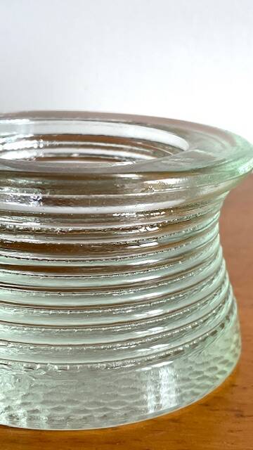 Vintage glass paperweight tray