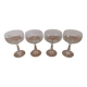 4 cut crystal champagne glasses