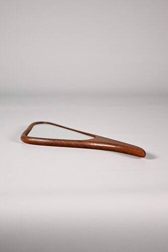 Danish Hand Mirror in Teak