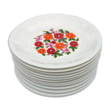 Set of 12 dessert plates, Giens earthenware
