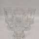 6 orangeade glasses, crystal water, 1970s