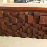 Solid oak bar chest paul evans style