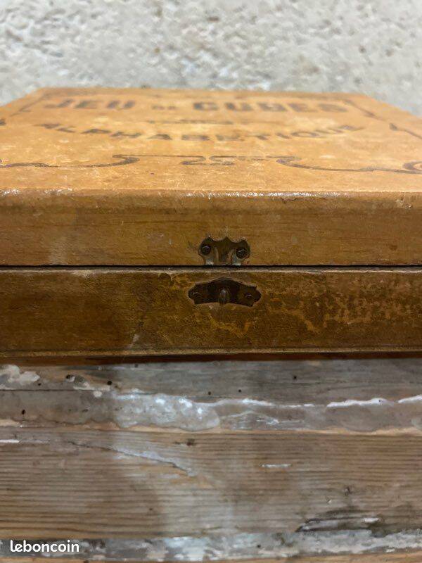 Wooden Alphabet Cubes Set - Vintage