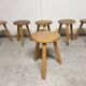 Mid-century wooden tripod stool