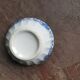 Large vintage fluted bowl with blue flower pattern