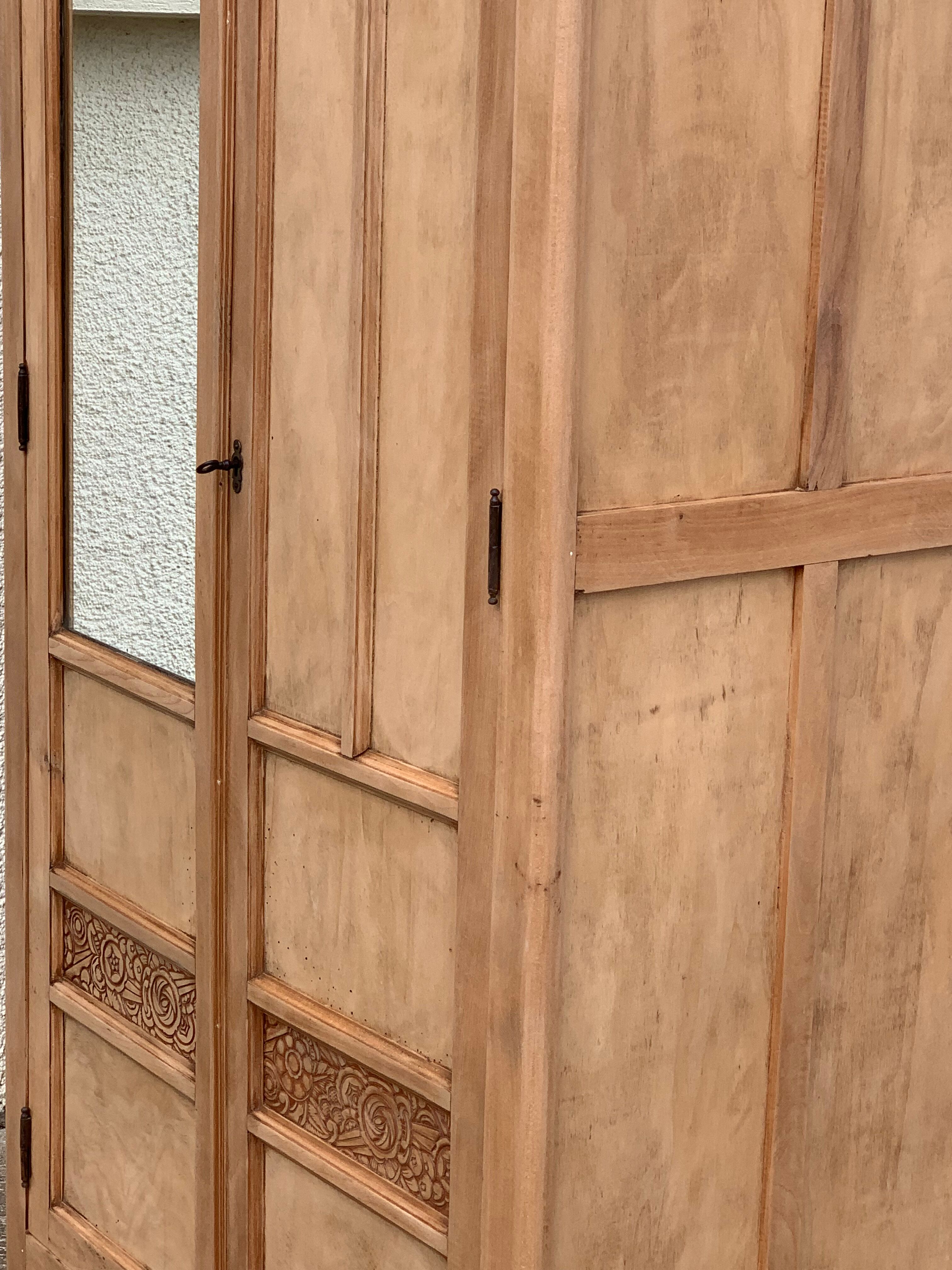 Parisian art deco cabinet 1930 raw wood