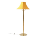 Vintage floor lamp in gold metal with yellow shade