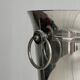 Antique champagne bucket in shiny silver metal