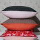 Black and pink liberty square cushion