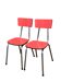 Pair of red Formica chairs Roc 1960