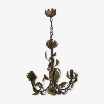 Golden steel classic style chandelier