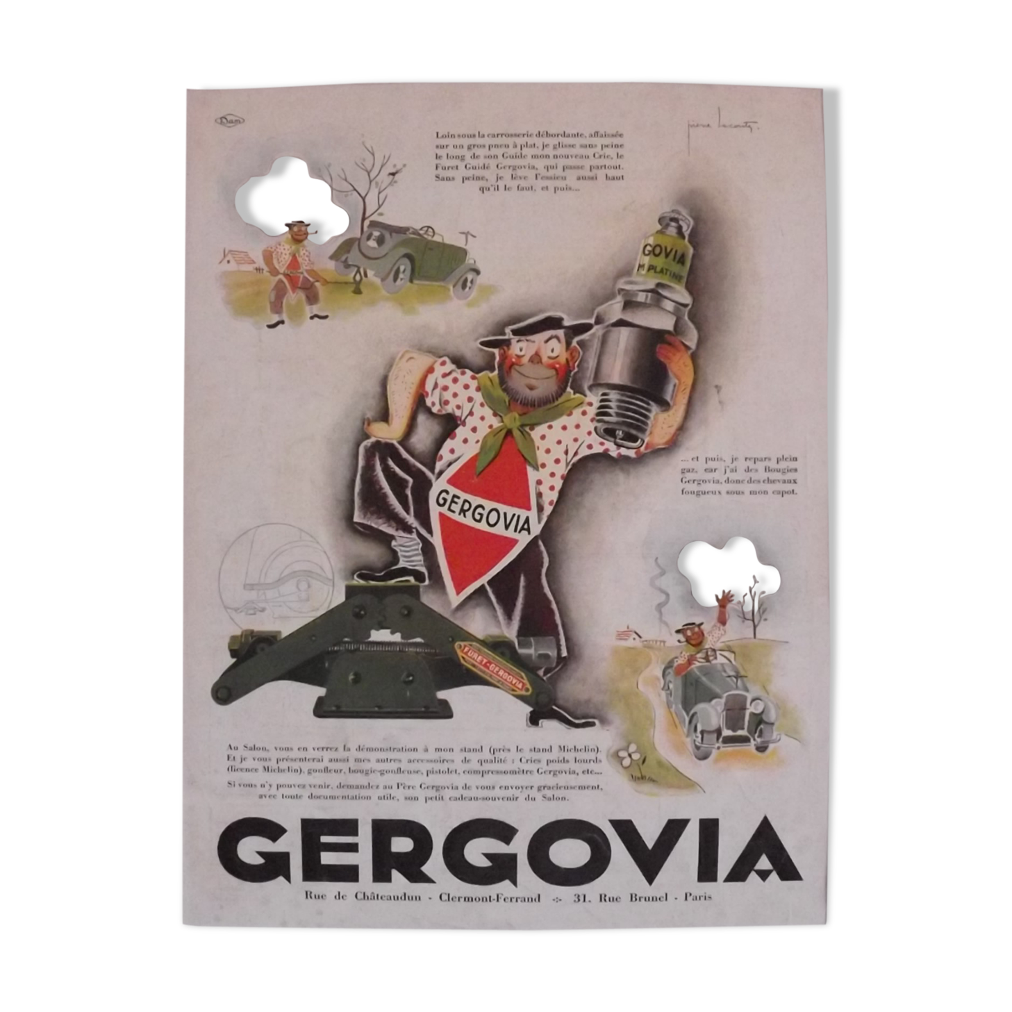 Pub candles P. Leconte Gergovia 1933 poster