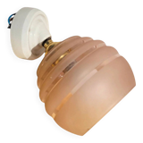 Vintage pink globe wall lamp