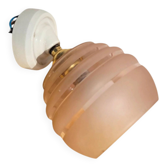 Vintage pink globe wall lamp