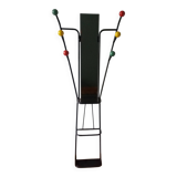 Vestiaire porte manteau boules de billard et miroir style Roger Feraud