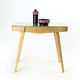 Table basse du milieu du siècle en chêne et verre, Tchécoslovaquie Années 1960