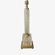 Brass, glass and crystal lamp v