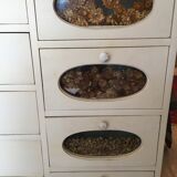 White patinated pine seed bowl