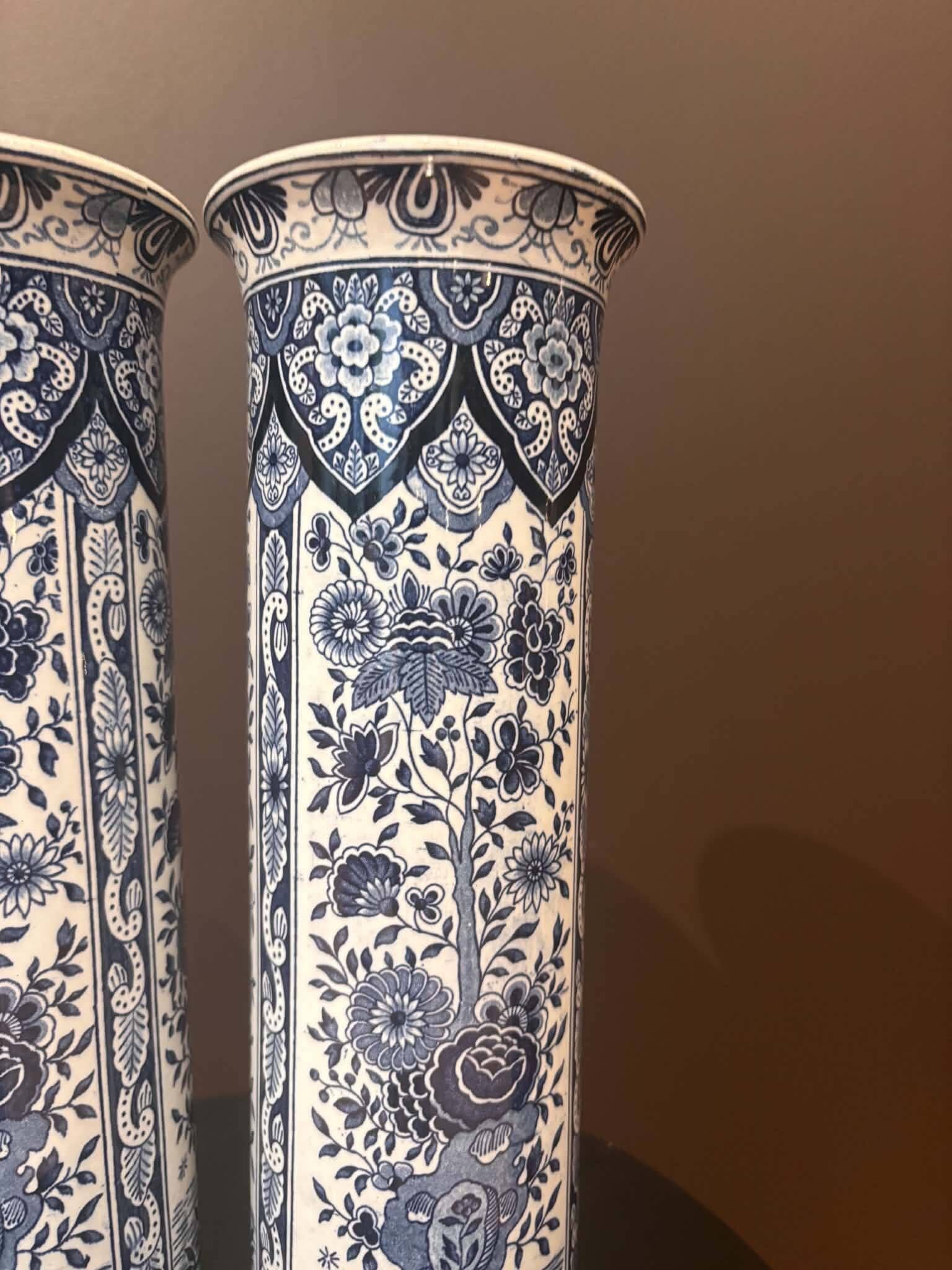 Pair of Delft vases