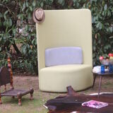 Pair of armchairs back high Shuffle design