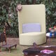 Pair of armchairs back high Shuffle design