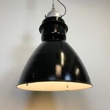Black industrial factory lamp from Elektrosvit, 1960s