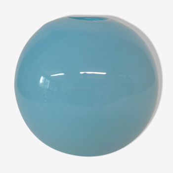 Vintage sky blue ball vase