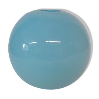 Vintage sky blue ball vase