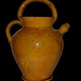 Gargoulette or pitcher in water in Earth enamelled Dieulefit 1930